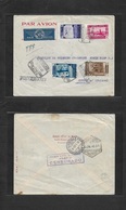 Marruecos. 1943 (13 Enero) Perforados BEM. Tetuan - Suiza, Zurich (19 Enero) Via Aerea. Censura Y Transito De Madrid. Mu - Morocco (1956-...)