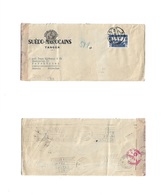 Marruecos. 1943 (6 Ago) Tanger - Sweden, Norrkoping "Suedo-Morocains" Single Fkd Env +  Nazi Censor. Interesting Comerci - Morocco (1956-...)