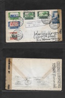 Marruecos. 1945 (28 Mayo) Tetuan - USA, Des Moines, Iowa. Sobre Franqueo Multiple Con Etiqueta Censura Tetuan (rara) Mar - Maroc (1956-...)