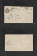 Switzerland - Stationery. 1877 (28 May) Sursee - Rothenburg (28 May) 5c Red Early Stat Env + "Affr. Insuf" + Mns Tax. Fi - Other & Unclassified