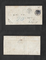 Switzerland. 1883 (18 Nov) Nesslau - Affolterre (18 Nov) Unfranked EL, Arrival Tax 20c Pd, Tied Cds. VF Used + Early Usa - Autres & Non Classés