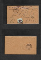 Switzerland. 1884 (26 Jan) Rheinau - Herisau. Unfranked Envelope + Taxed + Arrival. Swiss P. Due 20c Light Blue Green Cd - Otros & Sin Clasificación