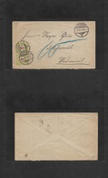 Switzerland. 1891 (16 Feb) Wadensweil - Giesenrüt. Local Unfranked + Taxed Envelope + Arrival (x2) 5c Red / Yellow Green - Other & Unclassified