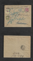 Switzerland. 1892 (8 Dec) Germany, Leipzig - Waldhut (10 Dec) Fwded Basel. Fkd + Taxed Envelope Comercial Bussines + 2 D - Autres & Non Classés