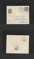 Switzerland. 1897 (13 Sept) Erlenbach - Brugg (13 Sept) Fkd Env 5c Lilac Cds + Arrival P. Due 5c, Cds. Fine Usage. - Other & Unclassified