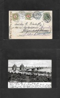 Switzerland. 1905 (23 June) Germany, Kastel - Burgenstock (24 June) Fkd Germania Ppc + Taxed + (x2) 5c + 10c Red / Green - Other & Unclassified