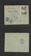 Switzerland - Xx. 1921 (11 Oct) Montreaux - Zug (12 Oct) Multifkd Env, Invalid Stamps + Taxed (x2) Postage Lines, Tied.  - Sonstige & Ohne Zuordnung