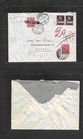 Switzerland - Xx. 1946 (22 March) Wallisellen - Basel (25 March) Fkd 10c Lilac Patria Pair, Invalid + Taxed + Arrival 40 - Andere & Zonder Classificatie