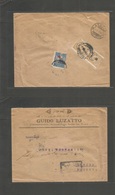 Turkey. 1917 (Febr) WWI. Istambul, Moghub Pacha - Switzerland, Geneve (10 Febr) Reverse Fkd Registered Ovptd Issue Multi - Other & Unclassified