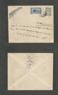 Turkey. C. 1920-1. Frkd Local Multifkd Envelope Mixed Issues Incl Imperf Stamp. Fine. - Other & Unclassified