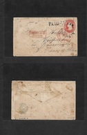 Usa. C. 1860 (21 June) Santa Barbara, CAL - Germany, Hulperode, Braunschweig (17 Aug) 2 Months Transit. 3c Red Stat Env  - Autres & Non Classés