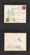 Usa. 1896 (May 23) UKLAH, CA - Switzerland, Chaux De Fonds (8 June) Fkd Env 5c Brown + Taxed + Arrival Swiss Pd 50c, Tie - Andere & Zonder Classificatie