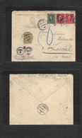 Usa - Xx. 1905 (Dec 19) Paterson, NJ - Switzerland, Liestd (30 Dec 05) Multifkd Env + Taxed + Arrival Swiss P. Due 50c T - Other & Unclassified