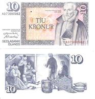 Iceland  P-48  10 Kronur  1974-84  Sig.43  Unc - Island