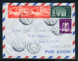 Egypte - Enveloppe Pour La France En 1953 , Affranchissement Plaisant - Prix Fixe - Réf JJ 232 - Covers & Documents