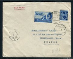 Egypte - Enveloppe De Alexandrie Pour La France En 1950, Affranchissement Plaisant - Prix Fixe - Réf JJ 247 - Storia Postale