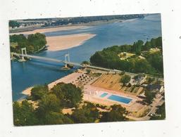 Cp , 49 , GENNES SUR LOIRE ,la Nouvelle Piscine , Le Camping Et Le Pont Sur La Loire , écrite - Autres & Non Classés