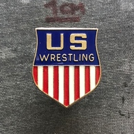 Badge Pin ZN008654 - Wrestling USA Federation Association Union - Ringen