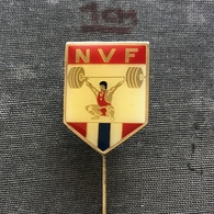 Badge Pin ZN008666 - Weightlifting NVF Norway Federation Association Union - Halterofilia