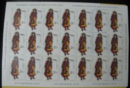 AC - TURKEY STAMP - EUROMED COSTUMES USED IN MEDITERRANEAN MNH FULL SHEET 08 JUNE 2019 - Unused Stamps