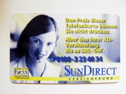 Chip Phonecard Germany 12DM ODS R 11 09,98 150,000 Sun Direct Women Girl - R-Series : Régionales