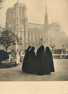 Notre Dame De Paris 2 Cartes Signées Albert Monier  Bonnes Soeurs Et Fleche - Kirchen U. Kathedralen