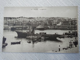 CPA. ALGER - VUE GENERALE - Carte Animée - NON écrite - ALGERIE - Bateau Port - Algiers