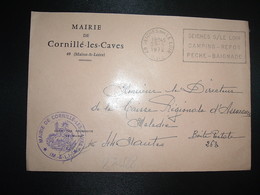 LETTRE MAIRIE CORNILLE LES CAVES OBL.MEC.28-4 1972 49 SEICHES SUR LE LOIR M. ET L. (MAINE ET LOIRE) - Sonstige & Ohne Zuordnung