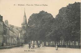 GUINES - Place Des Tilleuls Et L'église - 36 - édit Mlle Bubbe - Guines