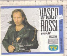 PO8350D# BIGLIETTO CONCERTO VASCO ROSSI TOUR '89 - Biglietti Per Concerti