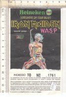 PO8361D# BIGLIETTO CONCERTO IRON MAIDEN SOMEWHERE ON TOUR 86/87 - Biglietti Per Concerti