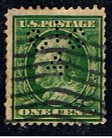 US 361 // Y&T 167 A  // PERFORÉ / PERFIN // 1908-09 - Perfin