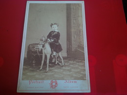 PHOTOGRAPHE DISDERI PETIT GARCON SUR CHEVAL EN BOIS JOUET - Oud (voor 1900)