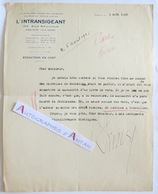 Fernand DIVOIRE écrivain Belge - L'INTRANSIGEANT Lettre 1926 Boutelleau Jacques CHArDONNE - Manuscrit - Né Bruxelles - Escritores