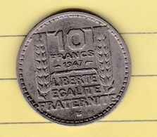 PL 6) 11 >Monnaies & Billets > Monnaies > France > "10 Francs Turin" 1947> Coin Tourné - Variétés Et Curiosités