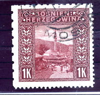 BOSNIA & HERZEGOVINA 1906 1 Kr. Perforated 9¼:126½:12½:6½:  Used. Michel 42G, SG 199E - Bosnie-Herzegovine