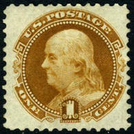 US #123 Mint No Gum  1c Re Issue 1875 Of The 1869 Issue   VF - Unused Stamps
