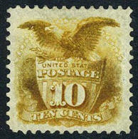 US #127 Mint No Gum  10c Re Issue 1875 Of The 1869 Issue   XF - Unused Stamps