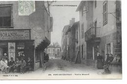 Pont-du-Château - Vieilles Maisons / Consommateurs Au Café/enfants Sur Margelle..., 1906 - Pont Du Chateau