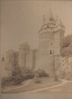 Photo Albuminée De A Giraudon,chateau De Vitré Format 27/21 Contre Collé Sur Carton - Alte (vor 1900)