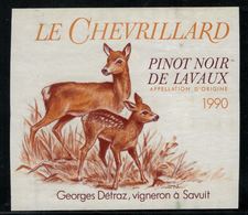 Etiquette De Vin // Pinot Noir De Lavaux, Le Chevrillard - Caccia