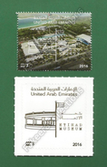 2016 UAE Emirates Emirats Arabes Arabi - ETIHAD MUSEUM 2v MNH ** - Flag Architecture Transparent Embossed Stamp -as Scan - Verenigde Arabische Emiraten