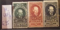 USSR/Russia 1939 Lenin   MNH ** MI: 687-689 - Nuevos