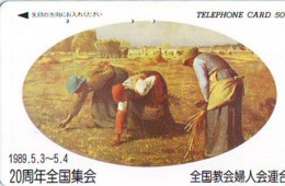 Télécarte Japon  * PEINTURE FRANCE * ART  (2245) MILLET  * Japan * Phonecard * KUNST TELEFONKARTE - Peinture