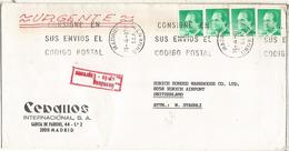 MADRID CC URGENTE A SUIZA MAT URGENTES CCP AL DORSO LLEGADA - Eilbriefmarken