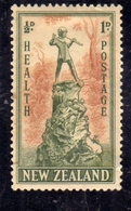NEW ZEALAND NUOVA ZELANDA 1945 HEALTH PETER PAN STATUE LONDON 1p + 1/2p  MNH - Unused Stamps