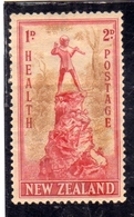 NEW ZEALAND NUOVA ZELANDA 1945 HEALTH PETER PAN STATUE LONDON 2p + 1p  MNH - Ungebraucht