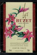 Etiquette De Vin // Buzet 1994 , Buzet Sur Baise, Lys - Bloemen