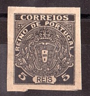 Portugal -" 5 Reis Reino De Portugal" Noir - Non Dentelé - Neuf (*) - Non émis ? - Proofs & Reprints