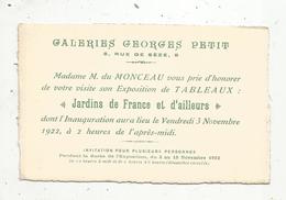 Invitation , Exposition De Tableaux , 1922 , Paris ,8 Rue Sèze , MATHILDE DU MONCEAU , Dédicacée Au Verso Par L'artiste - Ohne Zuordnung